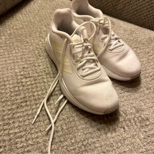 Adidas White tennis shoes. Size 6.5
